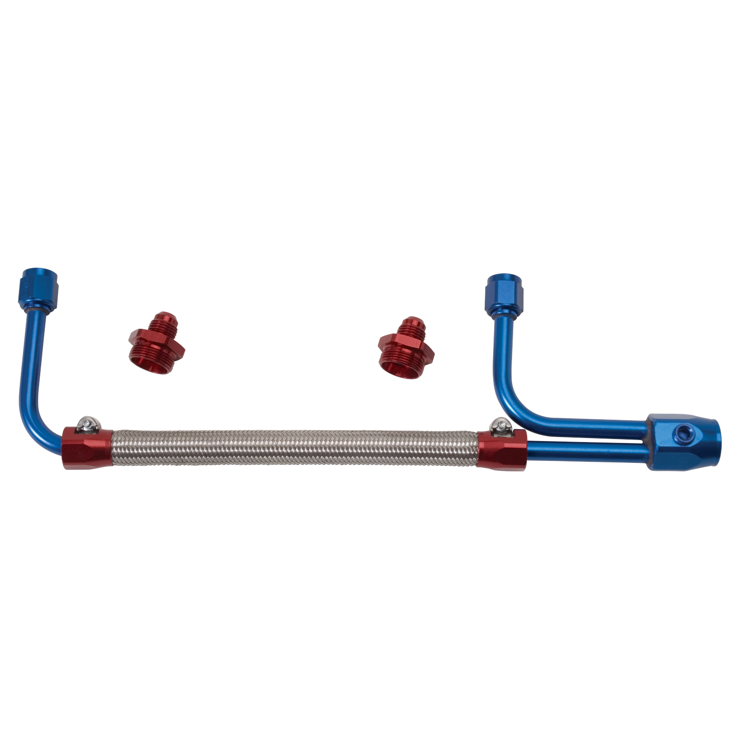 Dual-Quad Fuel Hose Kit Braded Stainless Steel Hose