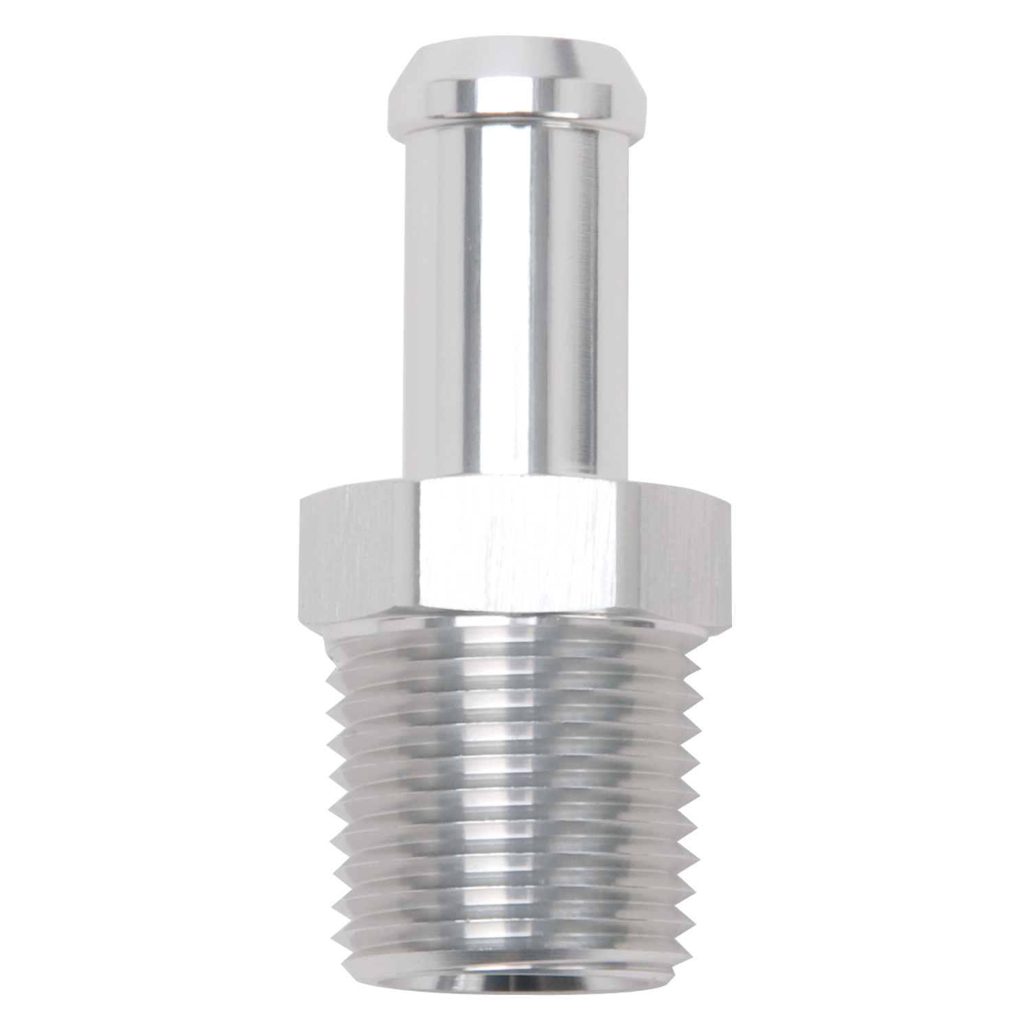 Heater Hose End Fitting - Straight with 1/2 inch NPT and 1/2 inch Barb