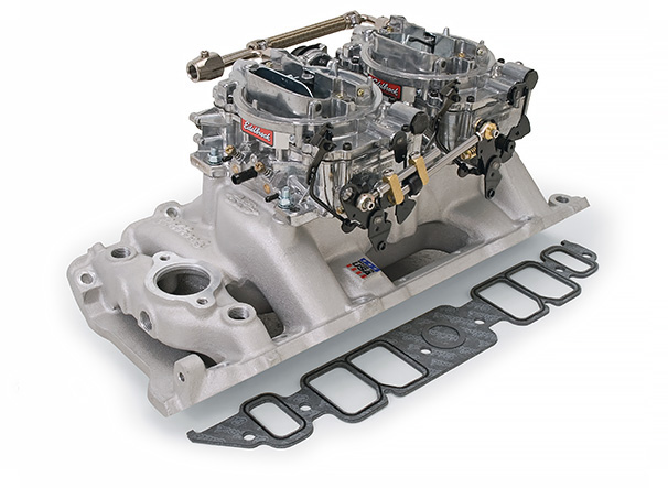 Edelbrock Dual-Quad Manifold and Carb Kits